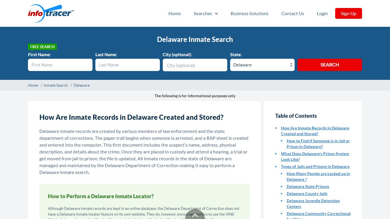 Delaware Inmate Search & Locator - Find a DE Offender - InfoTracer